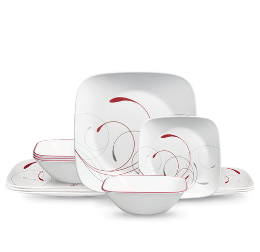 Square Splendor 12-piece Dinnerware Set, Service for 4