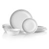 Corelle® Mystic Gray 18-piece Mugless Dinnerware Set, Service for 6