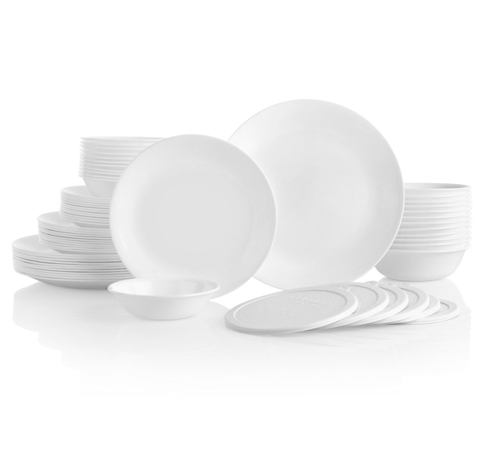 Corelle® Winter Frost White 66-piece Dinnerware Set, Service for 12