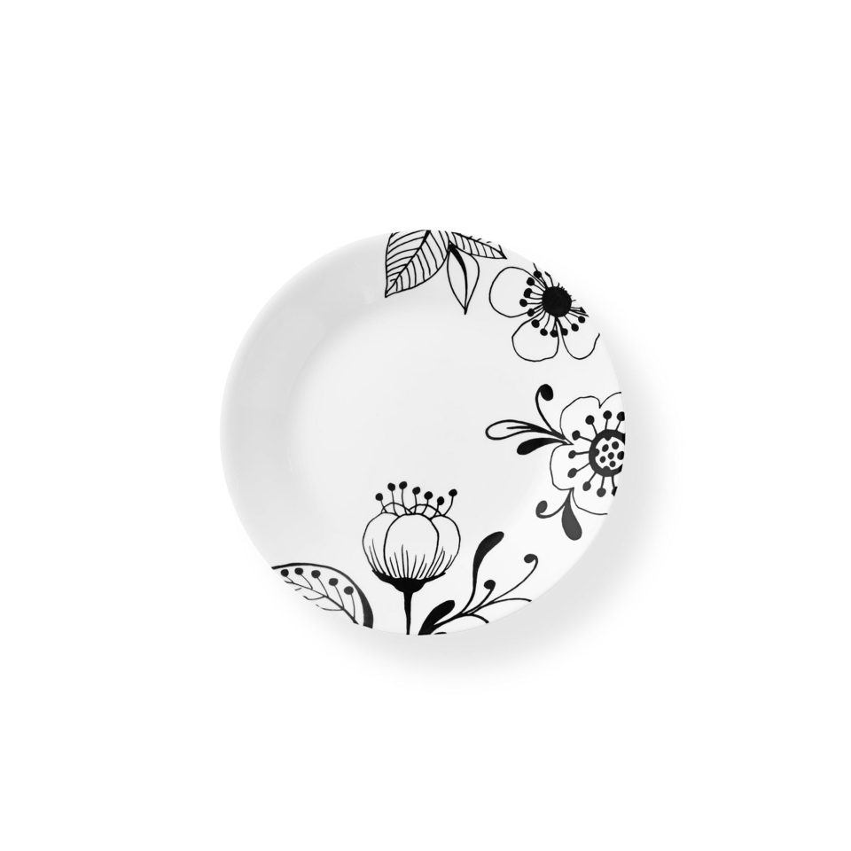 Corelle® Inked Poppy 6.75" Appetizer Plate