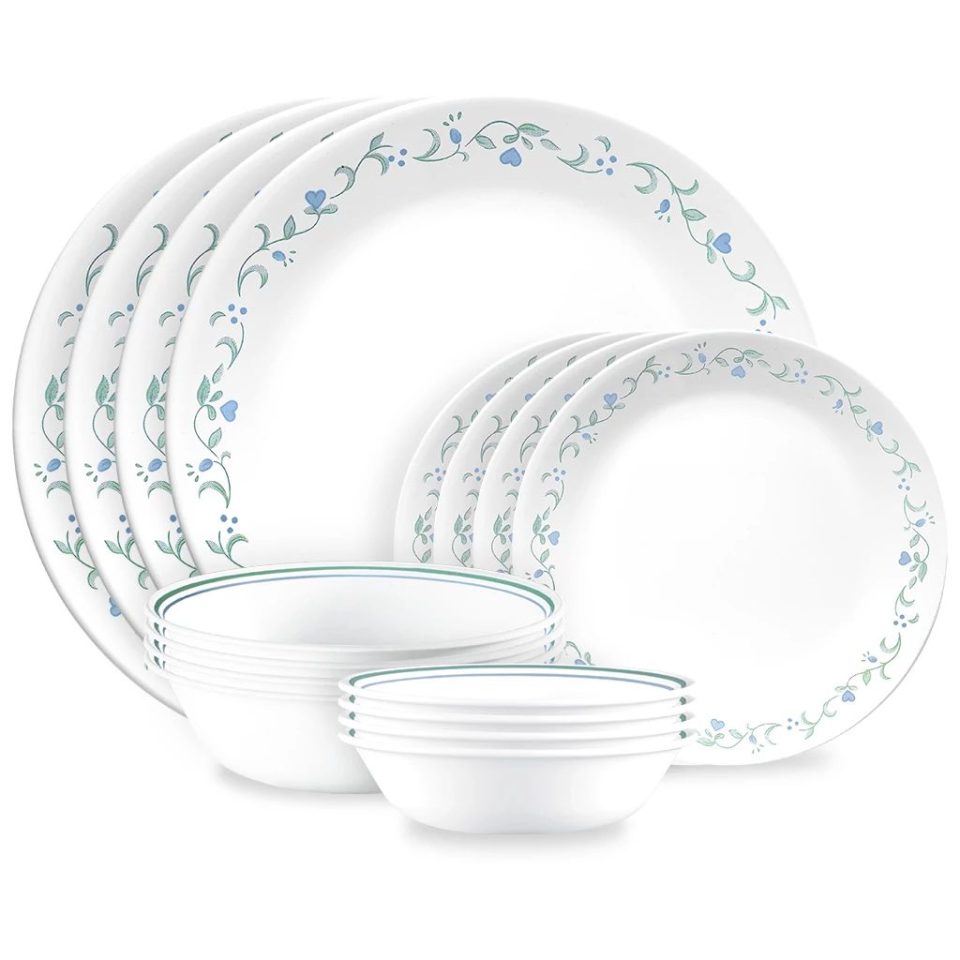 Corelle® Country Cottage 16-piece Mugless Dinnerware Set, Service for 4