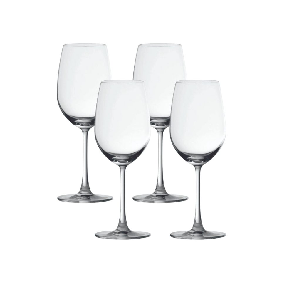 Ocean Glass Matera White Wine Glasses (4-Pieces), 14-ounce, dishwasher safe