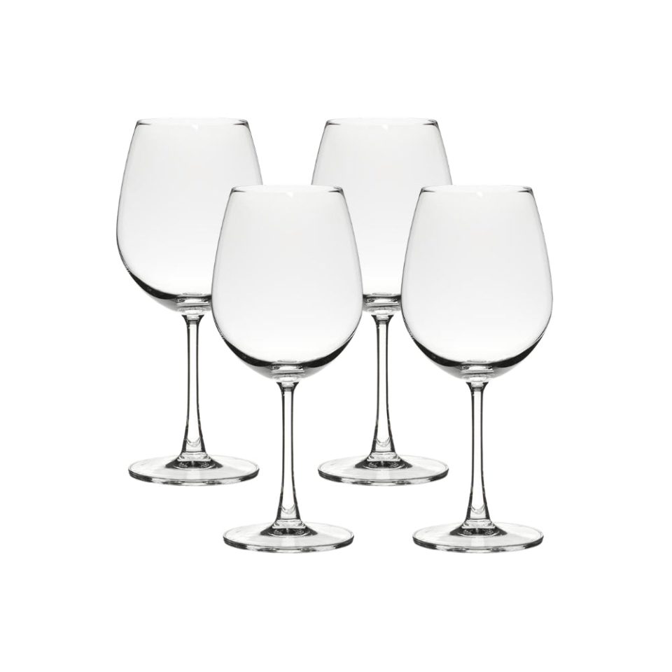 Ocean Glass Matera Red Wine Glasses (4-Pieces), 20-ounce, dishwasher safe