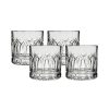 Ocean Glass Traze PST Rocks Glasses (4-Pieces), 12-ounce, Dishwasher Safe