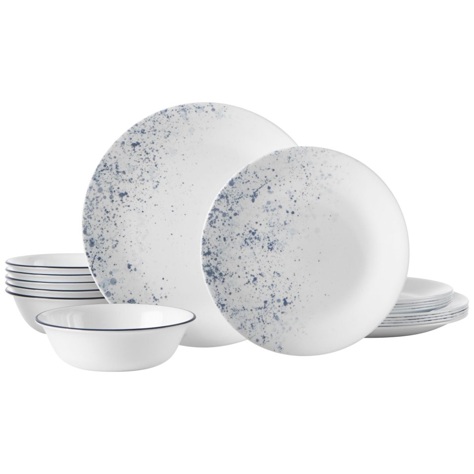 Corelle® Indigo Speckle 18-piece Dinnerware Set, Service for 6
