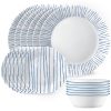 Corelle® Nautical Stripes 18-piece Dinnerware Set, Service for 6