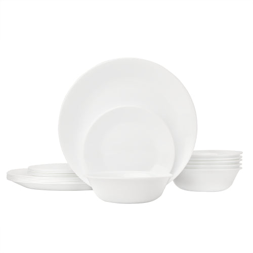 Corelle® Winter Frost White 18-piece Dinnerware Set, Service for 6