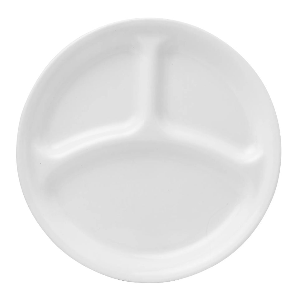 Corelle® Winter Frost White 10.25" Divided Dinner Plate